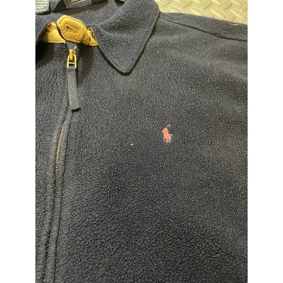 VTG Polo Ralph Lauren Blue Fleece Jacket Men's XL Polartec Sweatshirt Y2K Zip - Picture 5 of 11